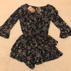 New with tag. XS navy floral romper
